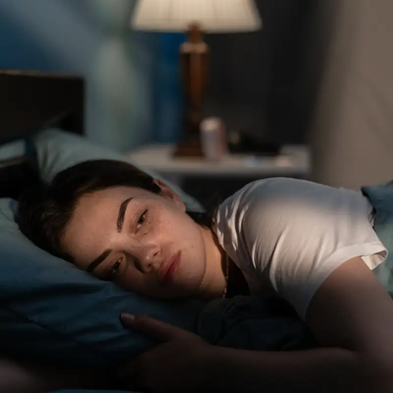 Una mujer con insomnio