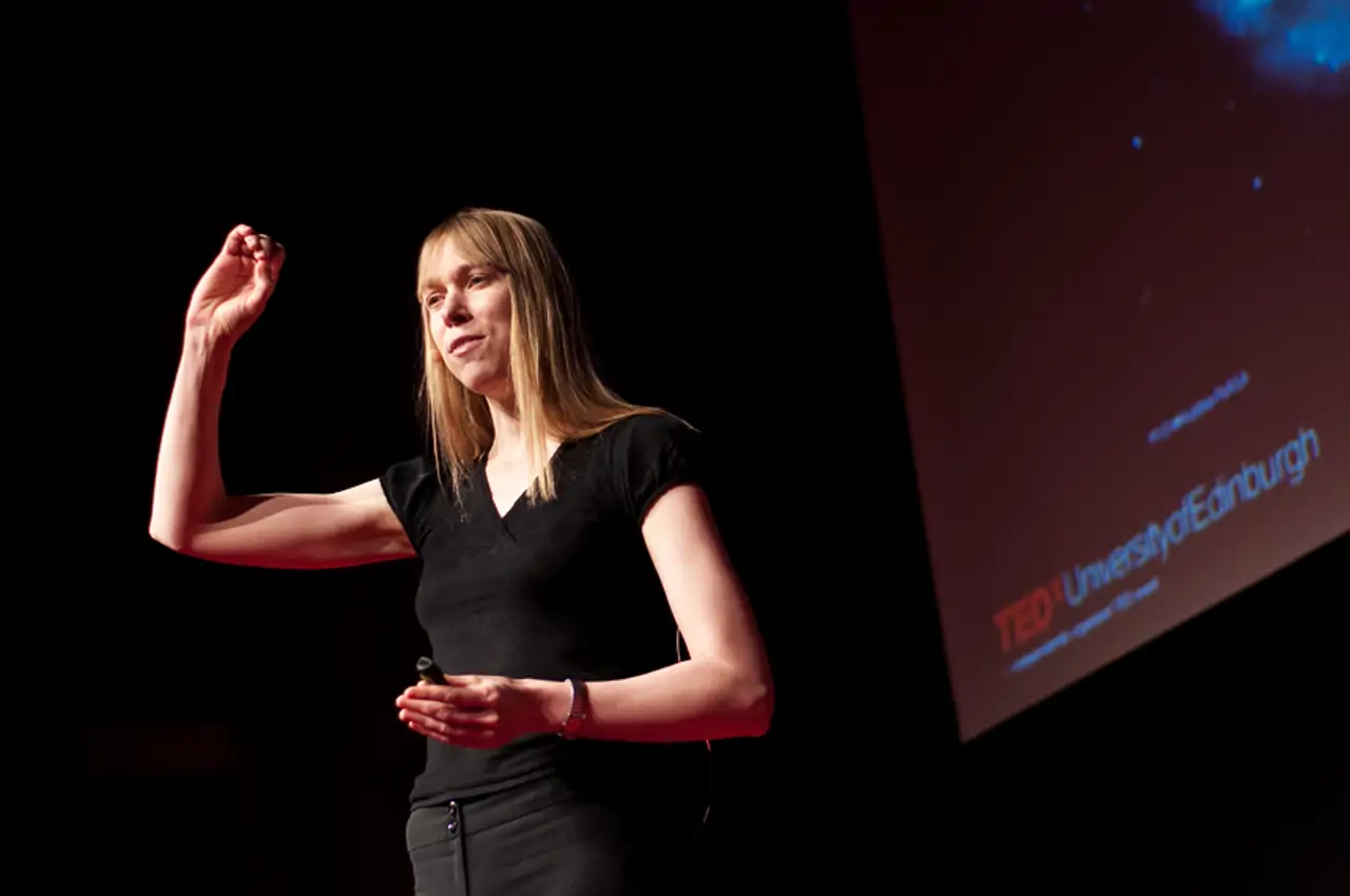 Catherine Heymans, en una charla